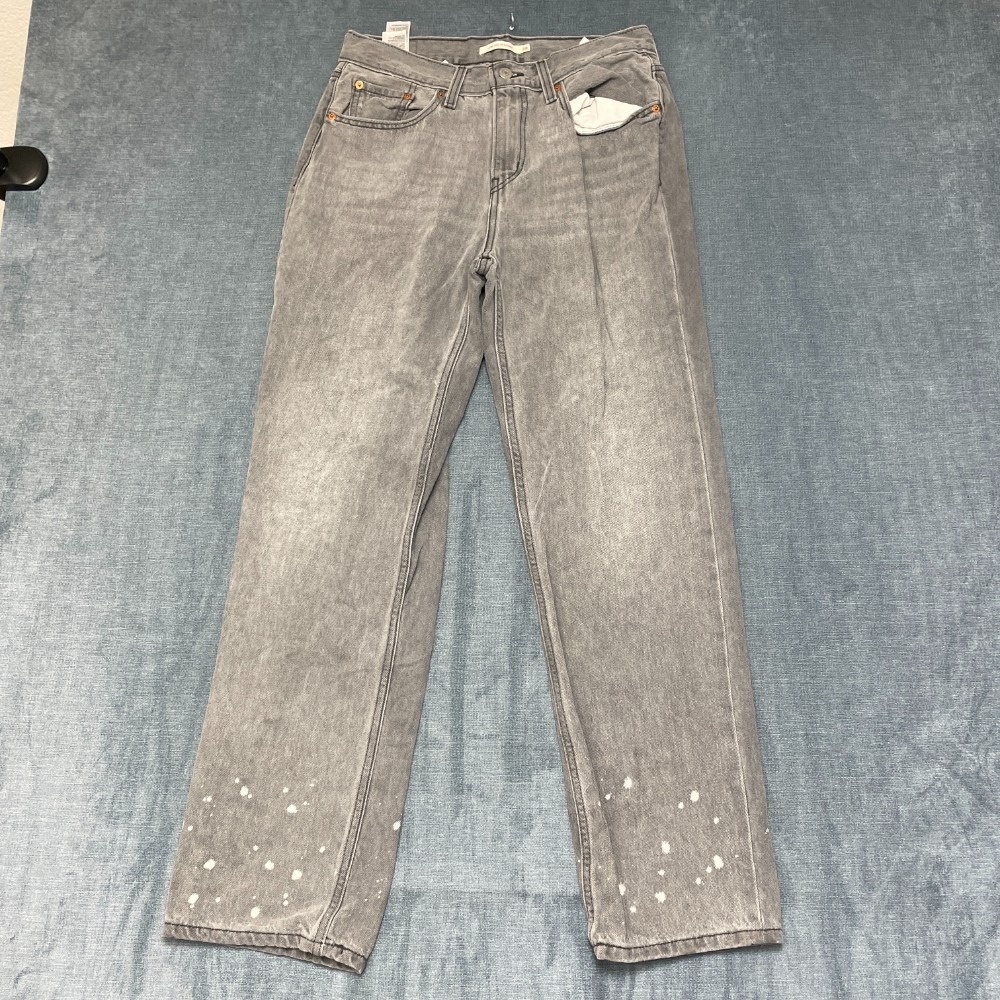 Levi's Low Pro Jeans Womens 28 Gray Denim Outdoor Everyday Wear Straight Leg
